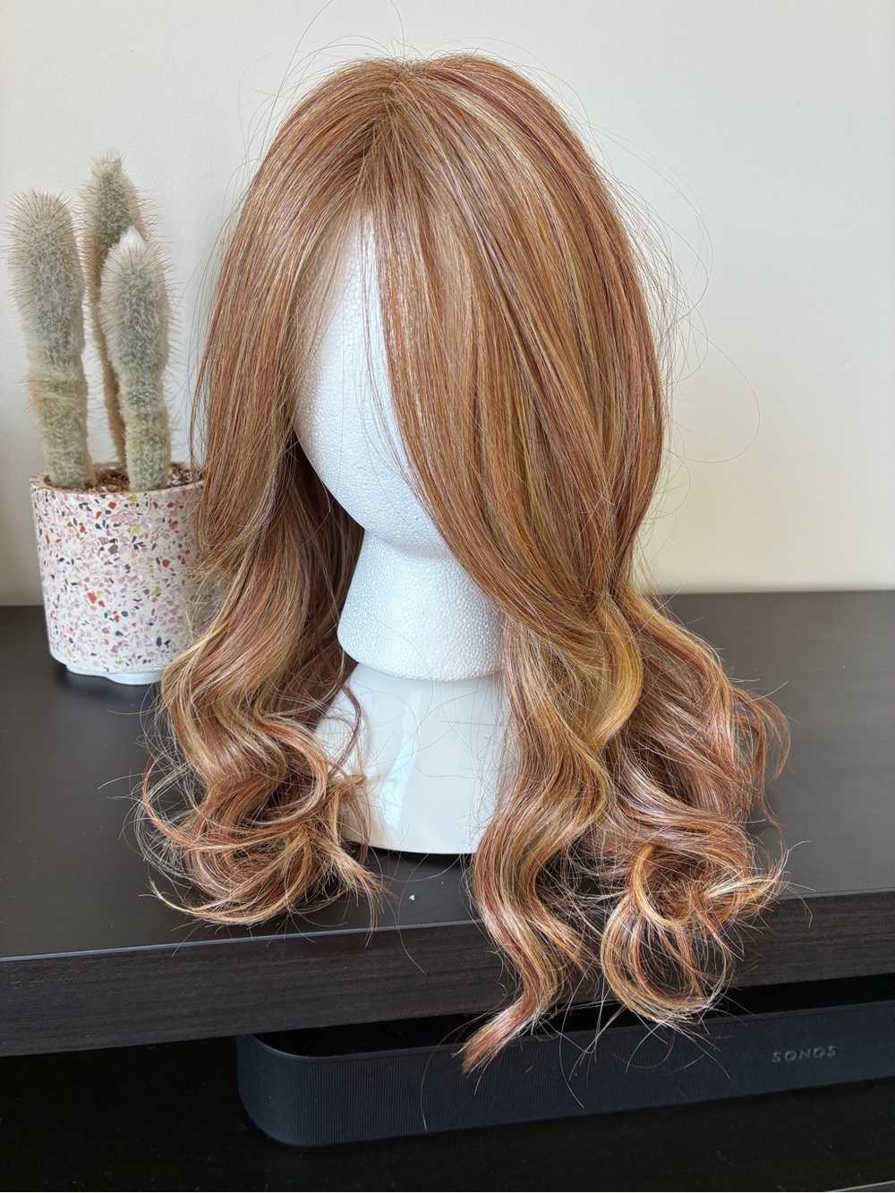 Women's Strawberry Blonde Belle Tress Wig “Diva” in Sunset blonde auburn red